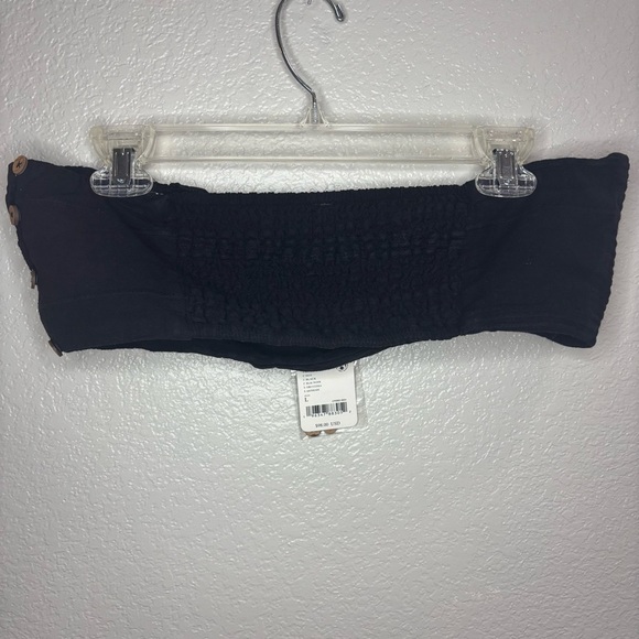NWT Free People Black Strapless Bandeau Top - Picture 5 of 5